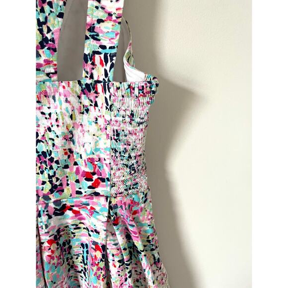 Guess Fit and Flare Zipper Mini Dress White Multi Color Size 2 - Picture 3 of 9